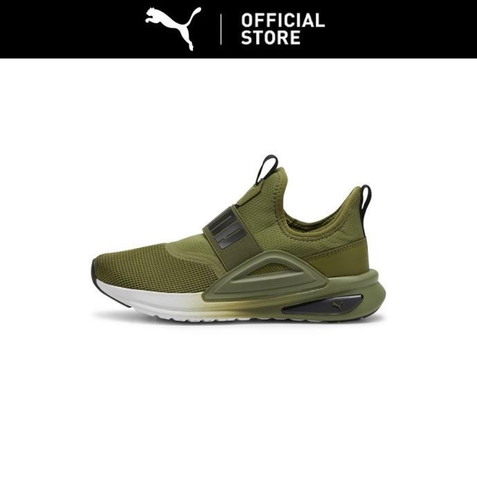 Puma Sepatu Slip-On Anak-Anak Soft Enzo Evo Olive Green-Black-White