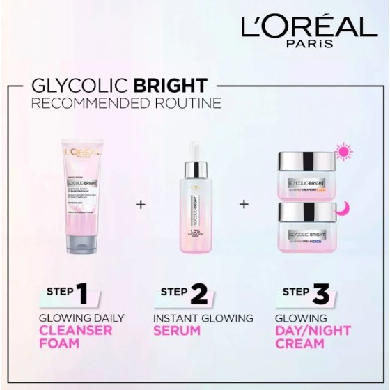 L'Oreal Paris Glycolic Bright Glowing Skincare