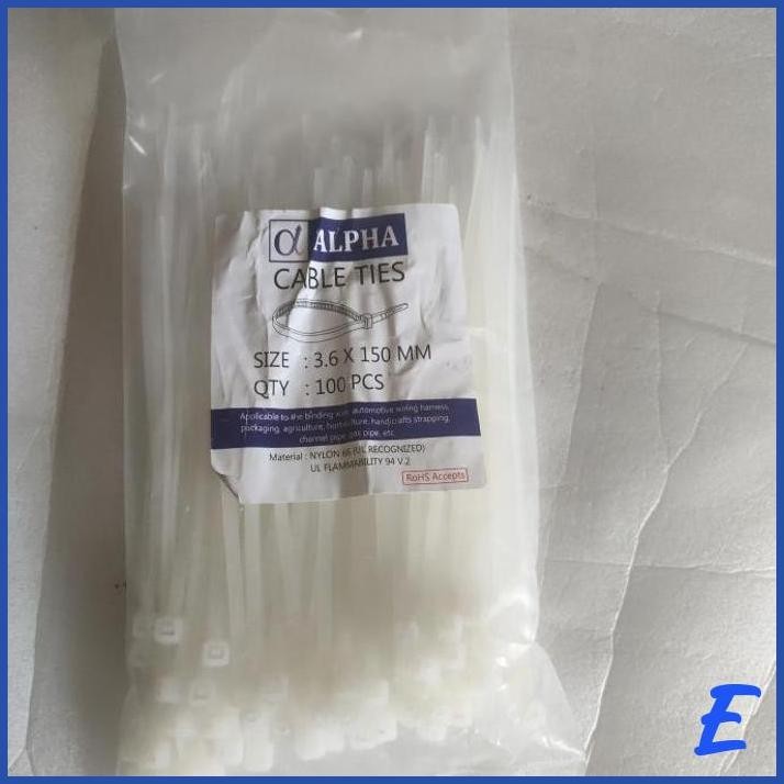 

| TJC | CABLE TIES ALPHA 3.6 X 150MM (100PCS)