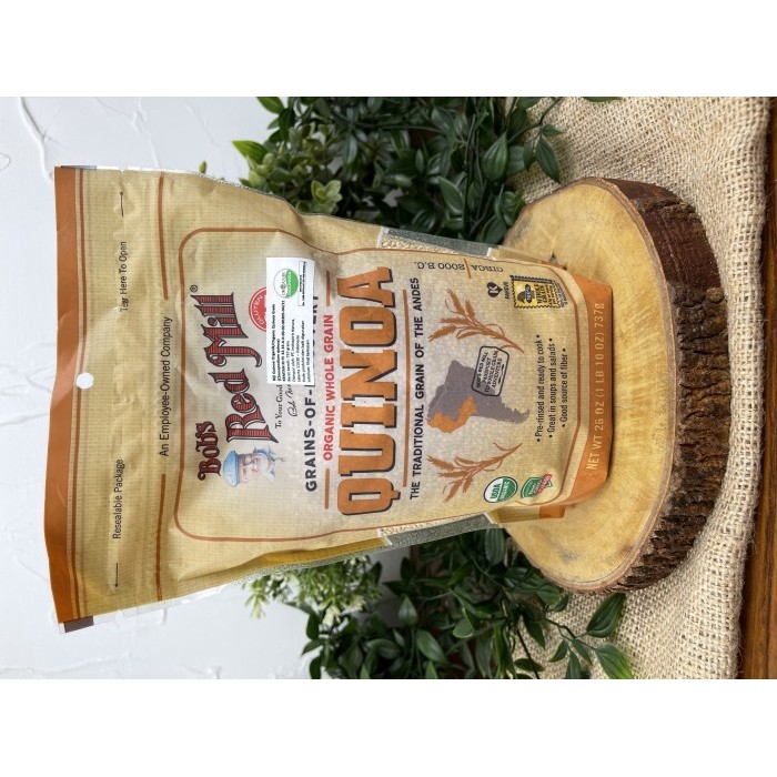 

BOB'S RED MILL ORGANIC WHITE QUINOA 737 GRAM GLUTEN FREE NON GMO
