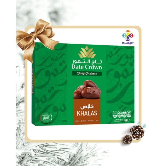 

KURMA DATE CROWN JENIS KHALAS KEMASAN 1 KG ISI PER DUS 10 PACK