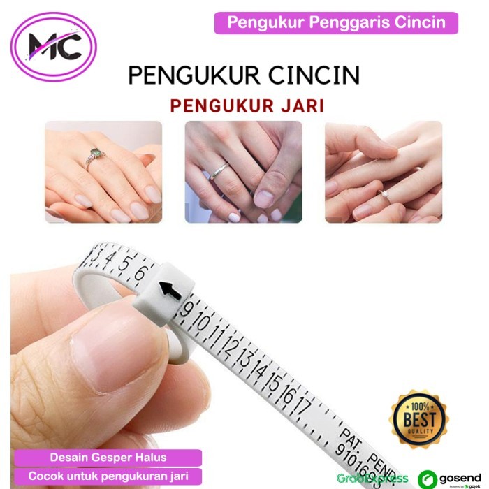 

Alat Pengukur Jari Cincin Pita Penggaris Coil Jari Us Lembut Pengukur Ukuran Lubang Cincin Murah