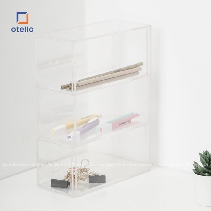 Milan | Laci Akrilik Rak Laci | Acrylic Organizer Akrilik Kotak Laci Terbaru 100 % Original