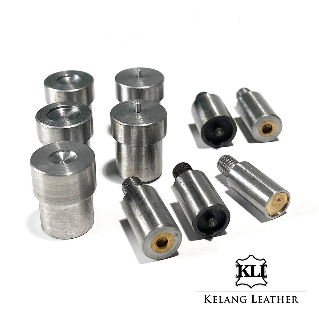 BERBAGAI Kepala Pengatur Tekan untuk Paku Keling Lubang Kancing Jepret Mudah dan Pengatur Kancing Je