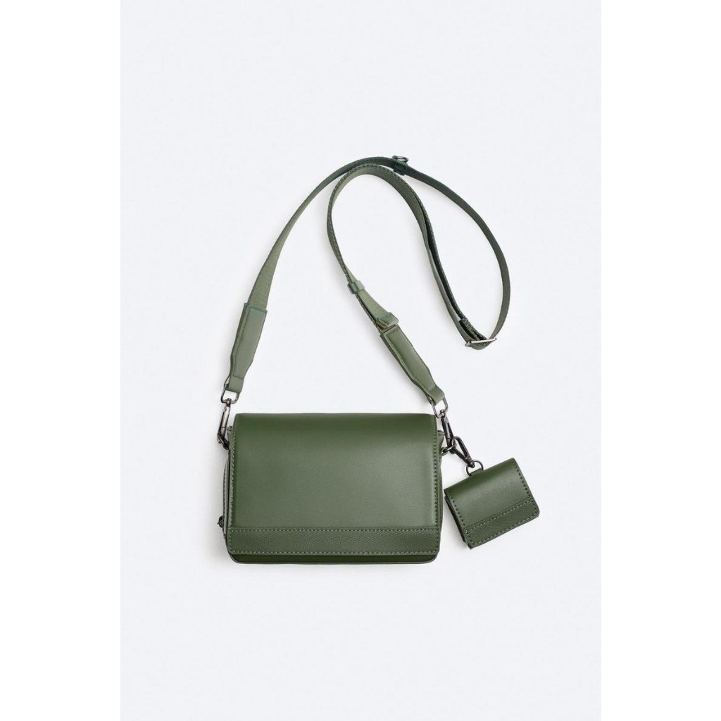 Tas Pria Zara Gaya Baru Trendi Keras Kasual Mini Flap Gesper Magnetik Tas Messenger Bahu Fashion Tas