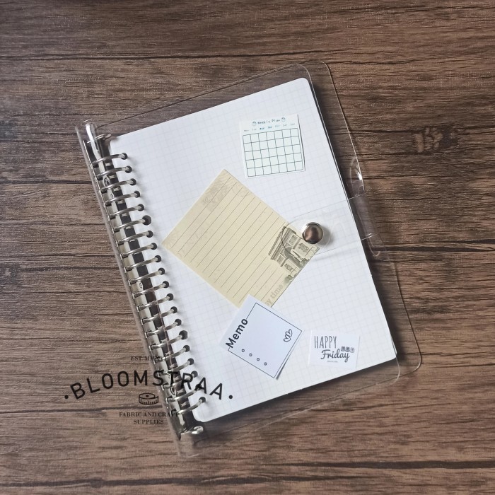 

Clear Cover Binder A5 20 Ring Loose Leaf Mika PVC Transparan A 5