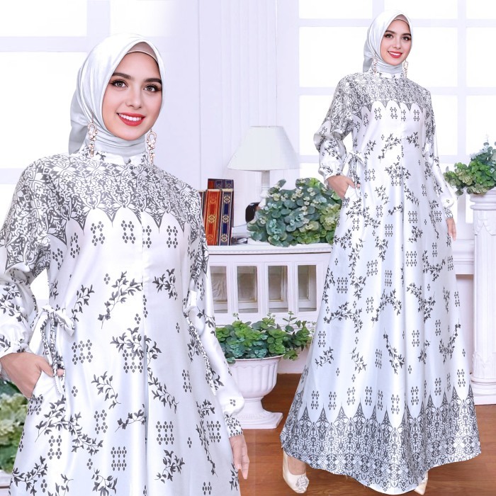Gamis Sutra Import // Gamis Motif Terbaru // Gamis Silk