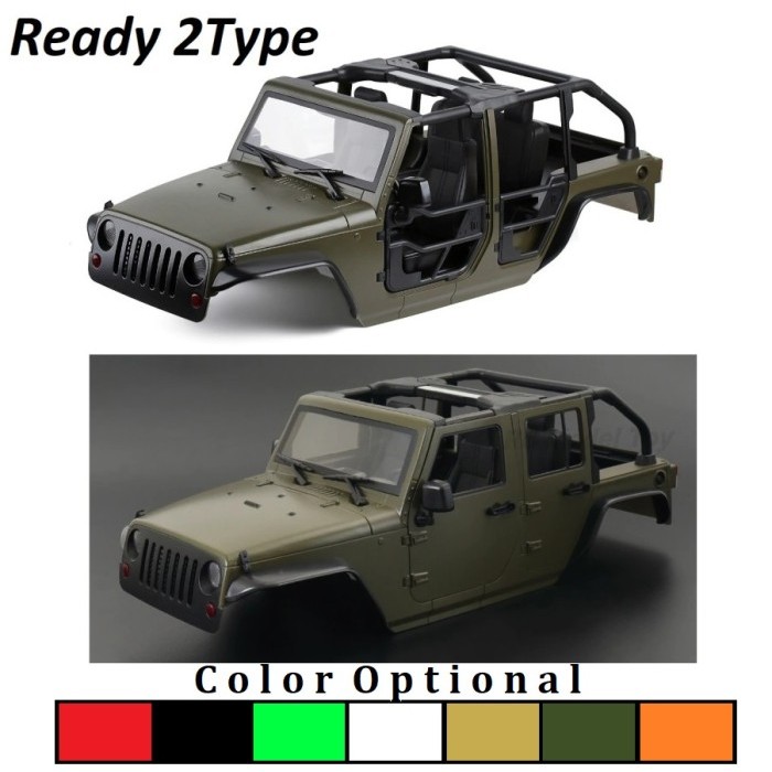 Hard Body Rubicon Wrangler Jeep 1/10 Open Roof 313mm Adventure Crawler