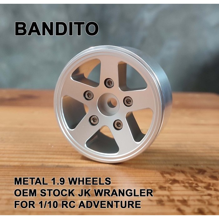 Bandito Velg Beadlock Alloy V21 1.9 JK Wrangler OEM Stock SCX10 1PCS