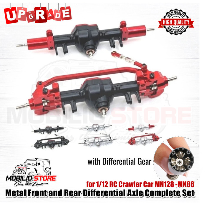 Metal Front and Rear Differential Axle Complete Set for MN128 - MN86