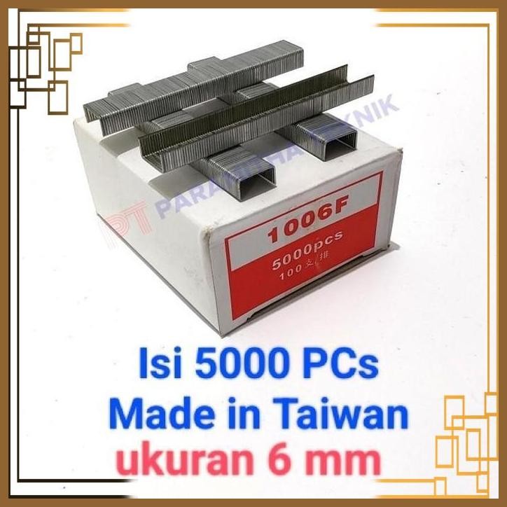 

[PMT] Isi staples tembak 6 mm / refill stapler gun 6mm isi 5000 pcs Taiwan