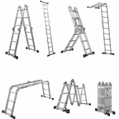 Miliki Tangga Lipat Aluminium Denko Mal4X5 Multipurpose Ladder 5.7M Original