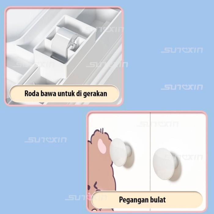 Sunxin Lemari Plastik Pakaian 65Cm S91 / Lemari Pakaian Anak Terbaru 100 % Original