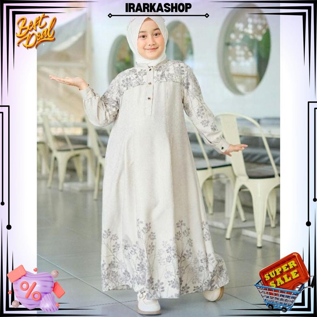 Baju Gamis Abaya Couple Cople Cauple Kapel Ibu Dan Anak Perempuan Muslim Kekinian Lebaran Kondangan 
