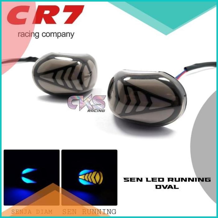 Lampu Sein Sen Led Tempel Fairing Oval Running Semua Motor / Sein LED