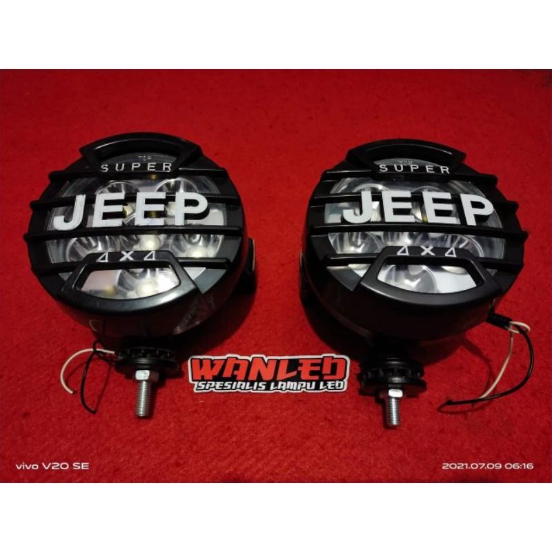 Lampu Sorot Jeep Super 4X4 30 W 6" 12/24 Led Untuk Lampu Mobil Ofroad Tambang Suv Jeep Truk Atv Dll