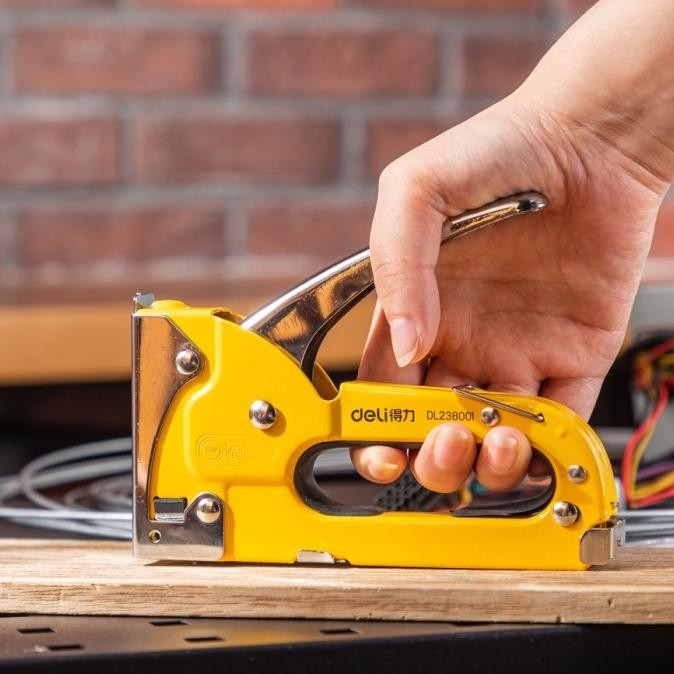 

Promo Deli Staple Gun/ Staples Stapler Tembak 4-8mm Steel Perkakas edl238001 COD