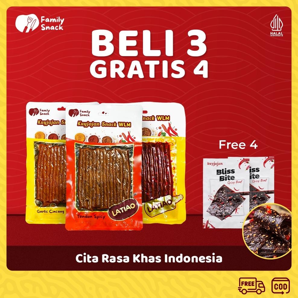 

Halal Family Snack - [Halal] [Buy 3 Get 4] Latio Gluten Spicy Tofu Free Bliss Bite Snack Camilan a Vegetarian