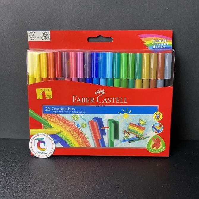 

#@#@#@#@] Spidol / Connector pens Faber Castell 20 warna