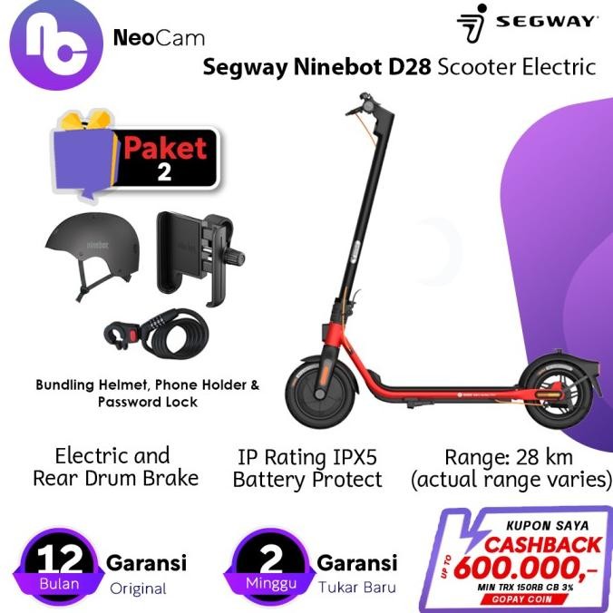 Sale Segway Ninebot D28 Kickscooter Skuter Listrik Lipat Scooter