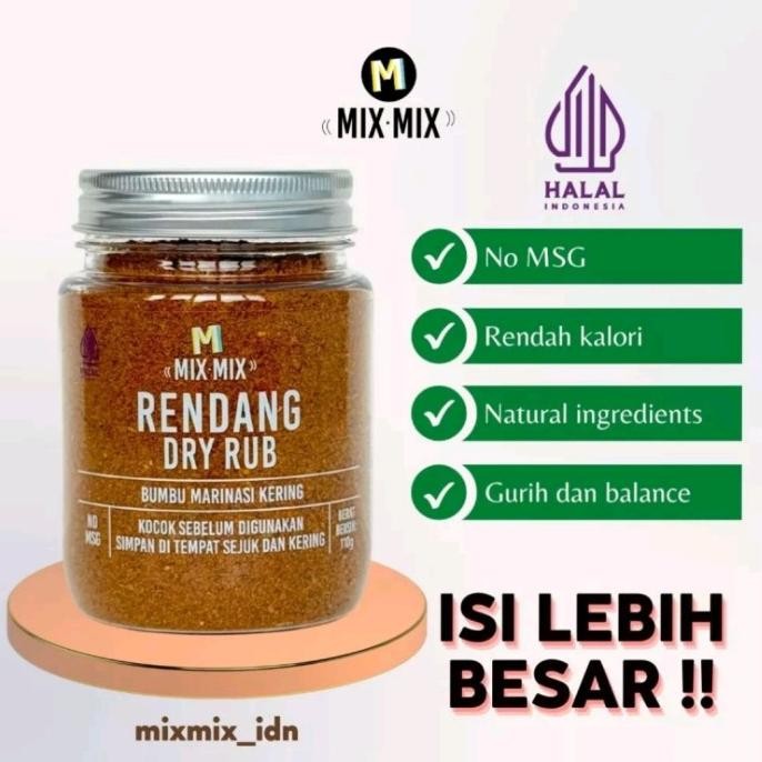 

mixmix rendang dry rub-mix mix-bumbu marinasi serba guna 110 gram