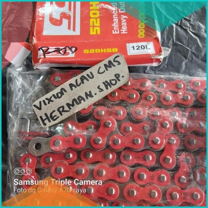 Rantai R25 SSS 520-124 HSB Red/ Rantai Ninja 250 SSS 520-124 HSB Red 0