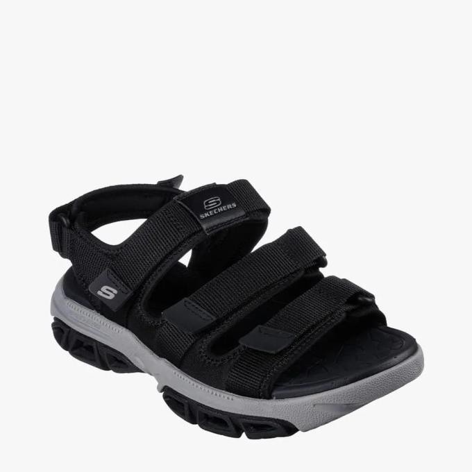Skechers Sepatu Sandal Pria Atlan Men'S Sandal - Black Original Raysandi67