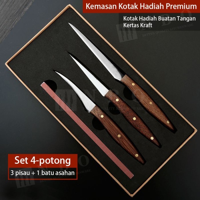 

pisau garnish / pisau ukir buah / pisau garnish / pisau 1 set isi 4
