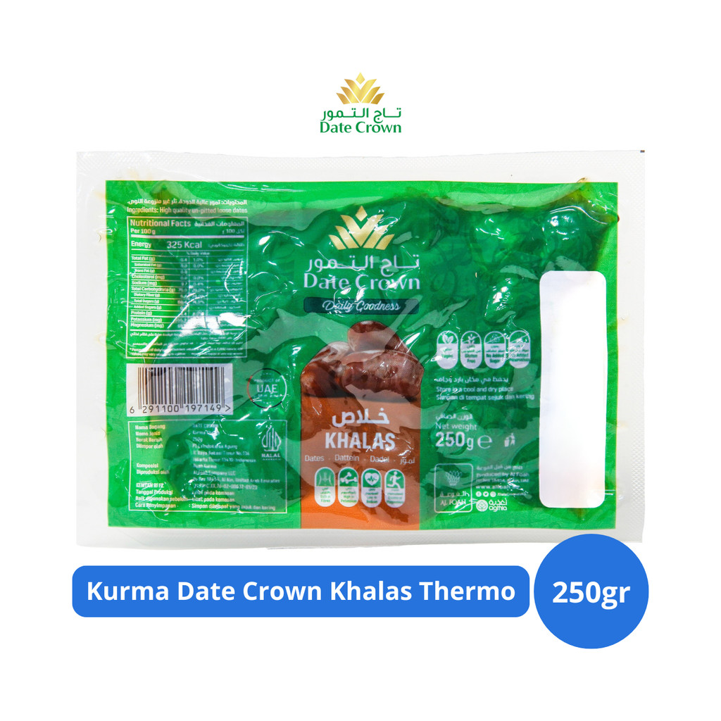 

Kurma Date Crown Khalas Thermo 250gr