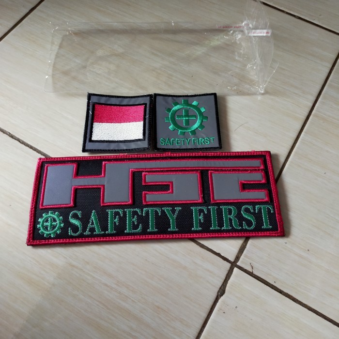 Logo bordir komputer HSE safety first