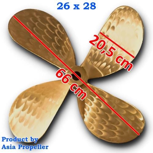 Propeller / Baling-Baling Kapal Kuningan Ukuran 26 X 28 | Asia Propeller