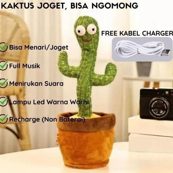 Mainan Kaktus Bergoyang Dancing Cactus Boneka Kaktus Goyang Dan Bicara Original Dan Terpercaya