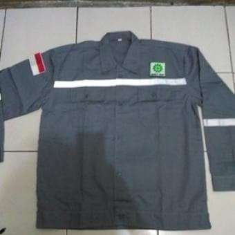 Baju Kerja Safety Plus Logo / Baju Proyek / Seragam Safety murah