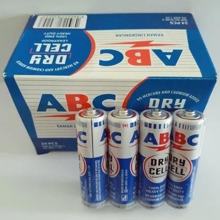 [PER KARTON 288PCS] ABC Battery AA BIRU / Baterai Jam Dinding AA ABC