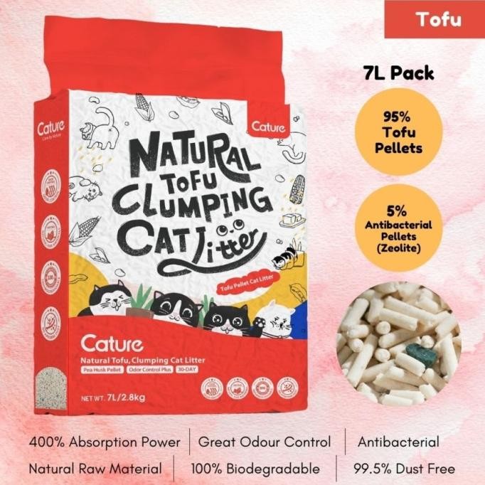 Grosir Cature Natural Tofu Clumping Cat Litter Antibacterial