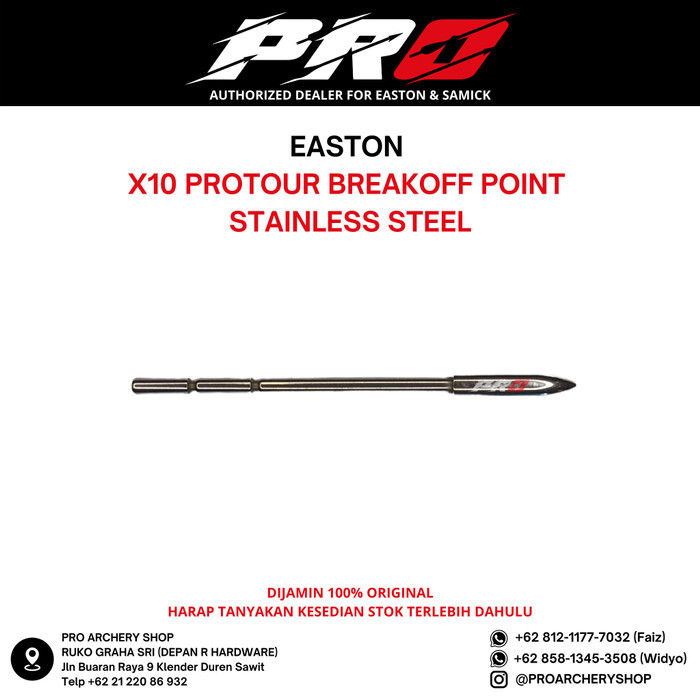 POINT ARROW / POIN ANAK PANAH EASTON X10 PROTOUR STAINLESS STEEL