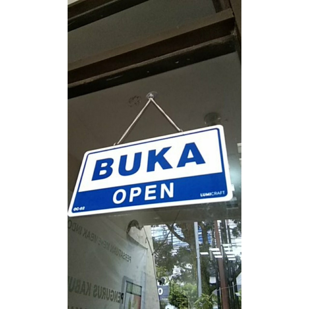 

PROMO! Buka Tutup Open Closed Sign Board Acrylic Akrilik 32 X 16 Cm