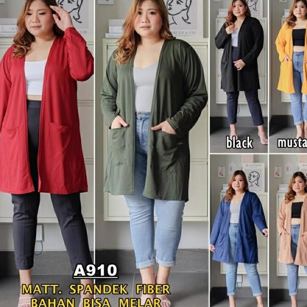Foy Outer Long Cardan Jumbo Bize Cardi Wanita Ld120
