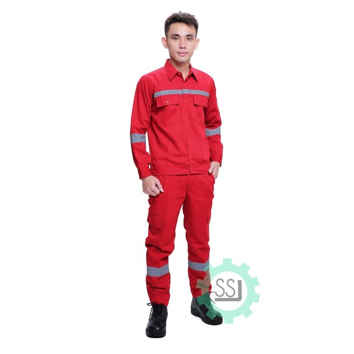 Seragam proyek / Setelan Baju Celana / baju celana kerja safety
