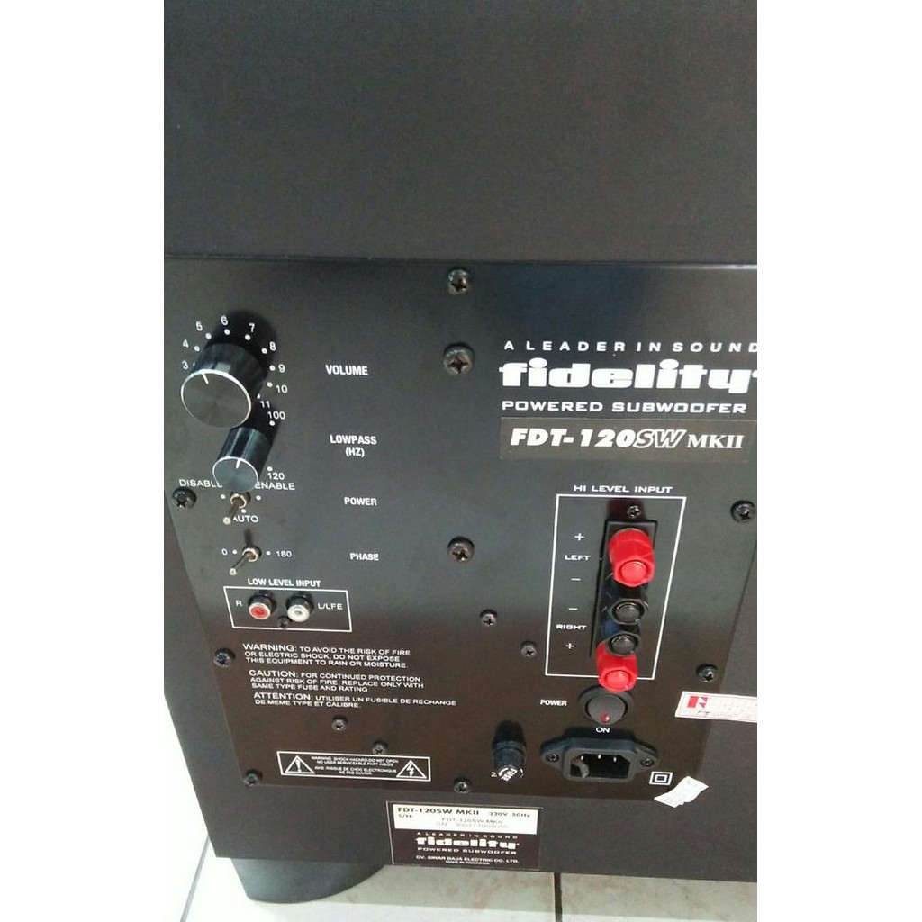 Subwoofer Aktif FIDELITY FDT-120SW MKII Powered Subwoofer (12Inch) Terlaris