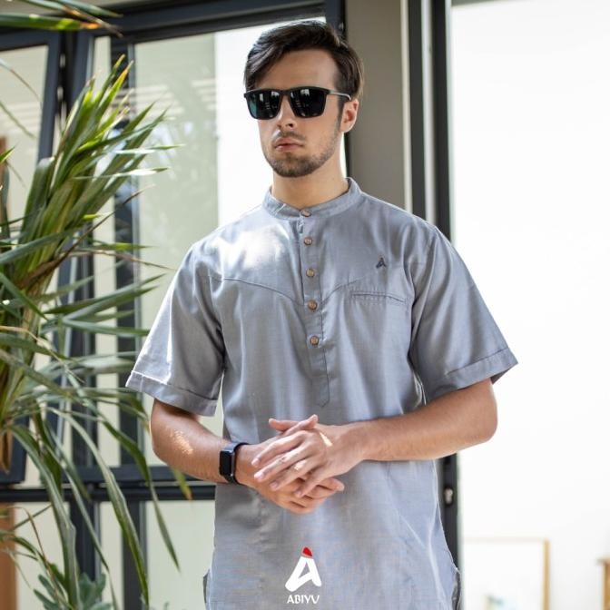 Abiyu Kurta Muslim Baju Koko Kurta Muslim Pria Dewasa Oxford 06 Terlaris