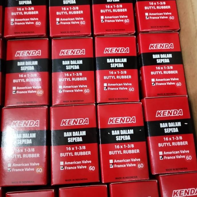 Ban dalam kenda 16 x 1 3/8 pentil kecil FV 60m Brompton, 3sixty, pikes