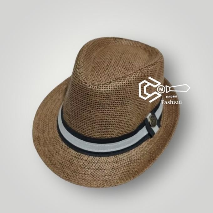 Topi Fedora Rajut Pria Wanita Dewasa Topi Fedora Rajut Import Khaki