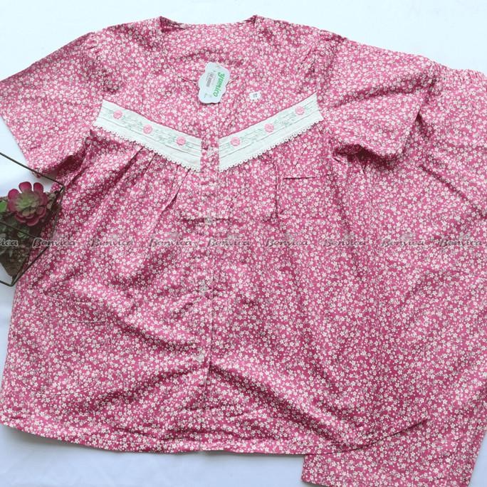 BAJU TIDUR SETELAN 3/4 KATUN PREMIUM YUMICO - 002 Terlaris