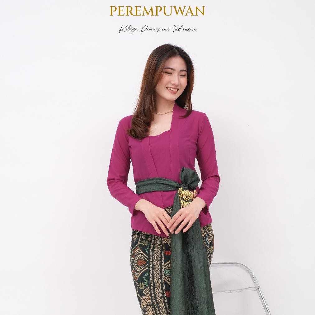 eug samaya - setelan kebaya bali kutu baru set chiffon hitam putih lengan panjang | kebaya bali kart