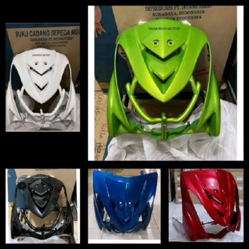 TAMENG BODY DEPAN DUDUKAN LAMPU DEPAN YAMAHA MIO SOUL KARBU LAMA 2008-2011