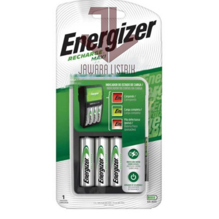 Murah Charger Baterai Energizer CHVCM4 4 SLOT + BATERAI AA 4 2000 MAH Non COD