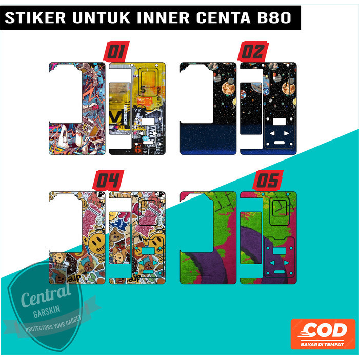 

*PromoTerjangkau* B80 Centa Inner Katalog Planet 01 Garskin Wrap Stiker Premium / X Casing Case COD