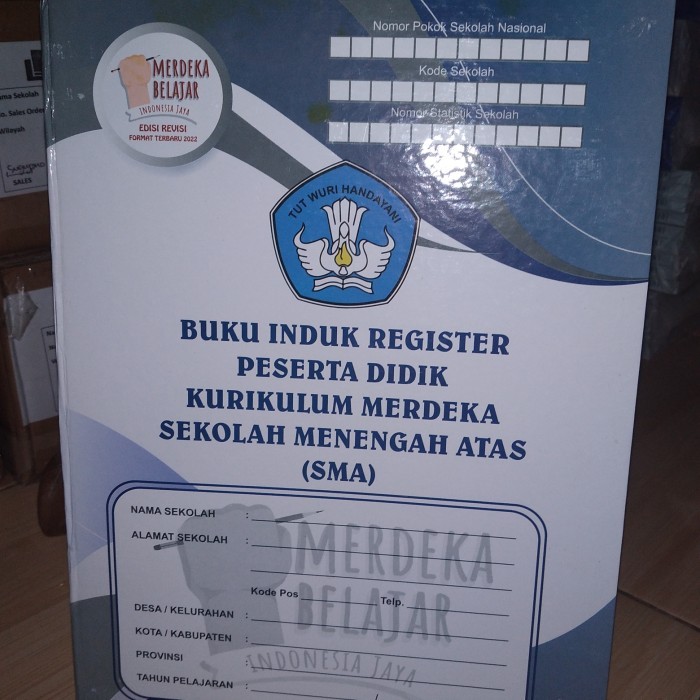

Buku Induk Register Peserta Didik SMA, kurikulum merdeka