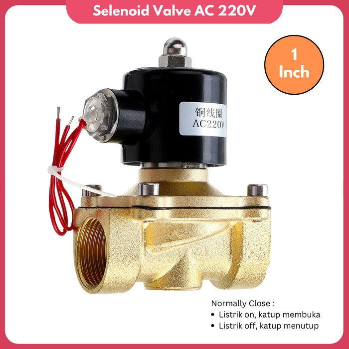 Selenoid Valve 2 way 1 Inch selenoid water valve kran elektrik 220v